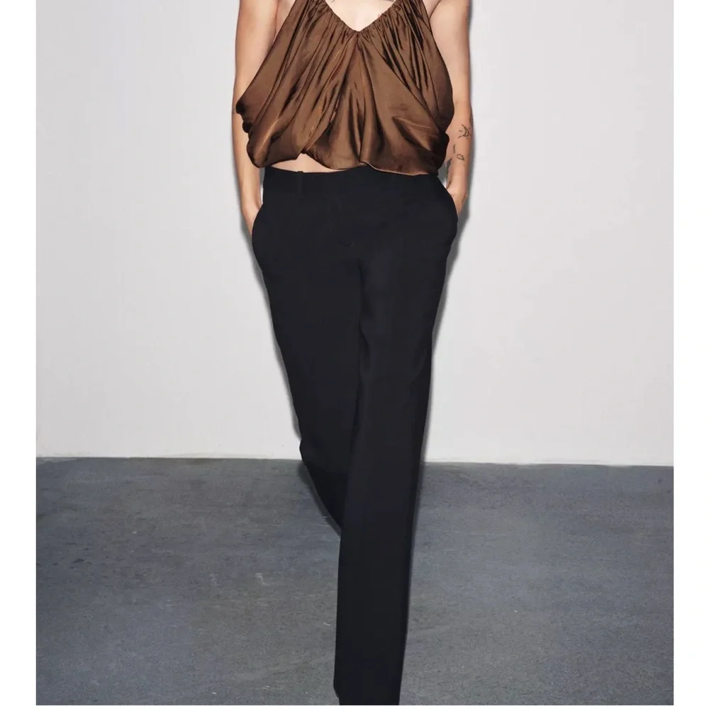 Zara NWT ZW COLLECTION STRAIGHT PANTS